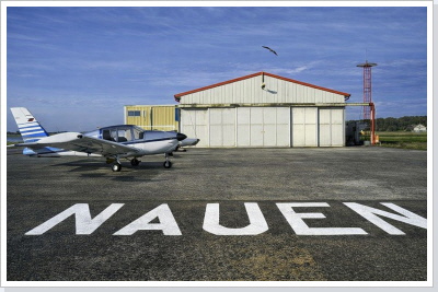 Der einstige Hangar./ The former hangar.