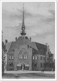 Das Nauener Rathaus um 1910. Das Nauener Rathaus um 1910.