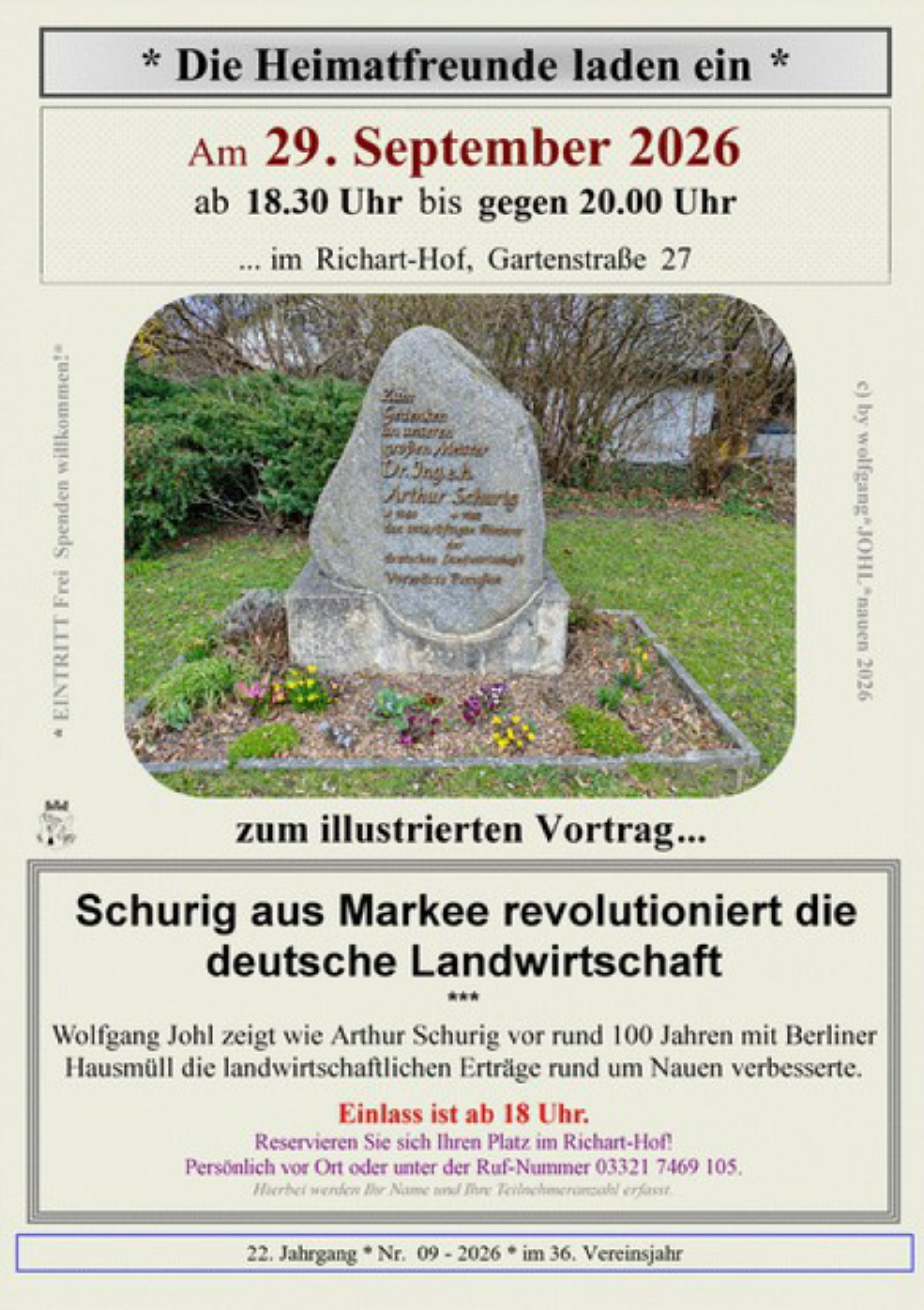 Unser aktuelles Vortragsthema!