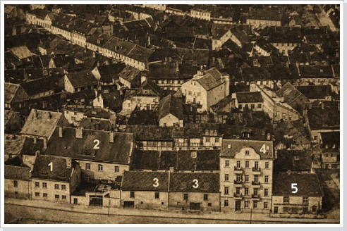 Die Gartenstra&szlig;e im Jahre 1932. / The street Gartenstra&szlig;e in the year 1932.