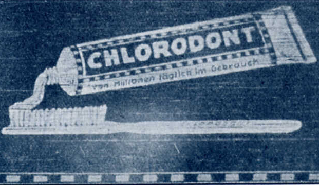 Ein drahtlos von Deutschland nach Amerika gefunktes Inserat / An advertisement radioed by Germany to America wirelessly