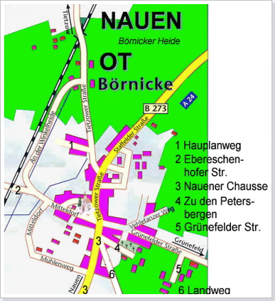 Der Ortsteil Börnicke im Jahre 2008. / the districts of the city in the year 2008. Der Ortsteil Börnicke im Jahre 2008. / the districts of the city in the year 2008.