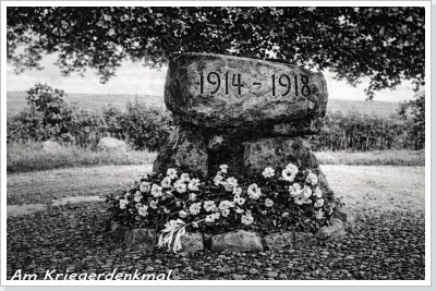Das Kriegerdenkmal erinnert an die gefallenen Soldaten im ersten Weltkrig.