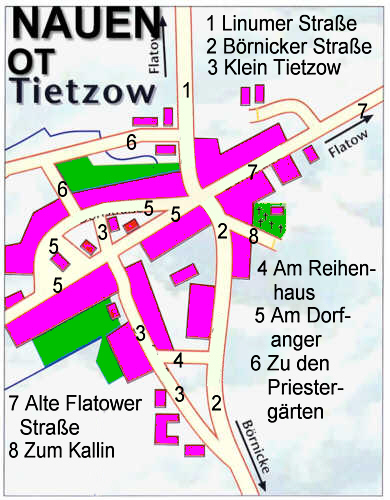 Der Ortsteil Tietzow im Jahr 2008. / the districts of the city in the year 2008.