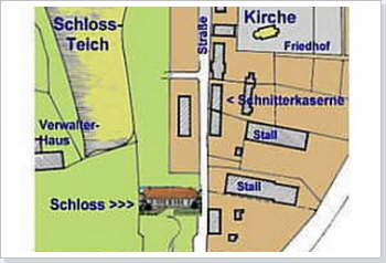 Schematischer Grundriss der Gutsanlage vor dem Komplettabriss.