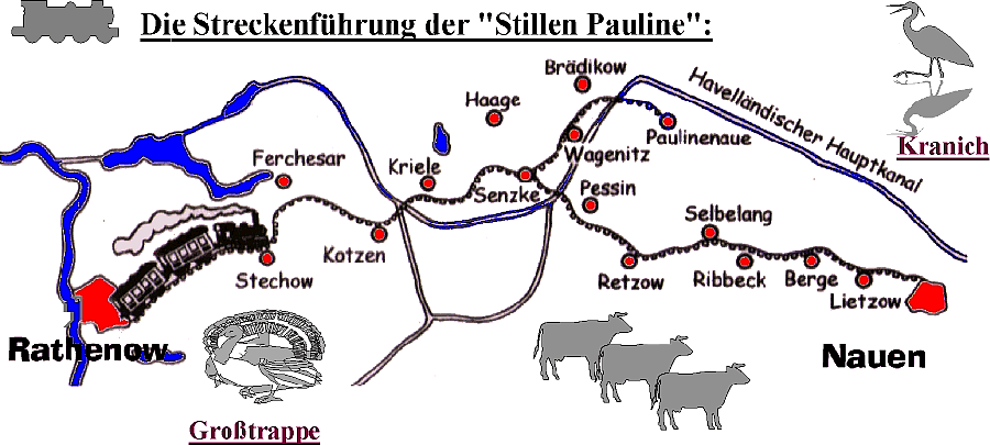 Bahnstrecke / The track system of the former narrow-gauge railway ’Stille Pauline’.